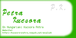 petra kucsora business card